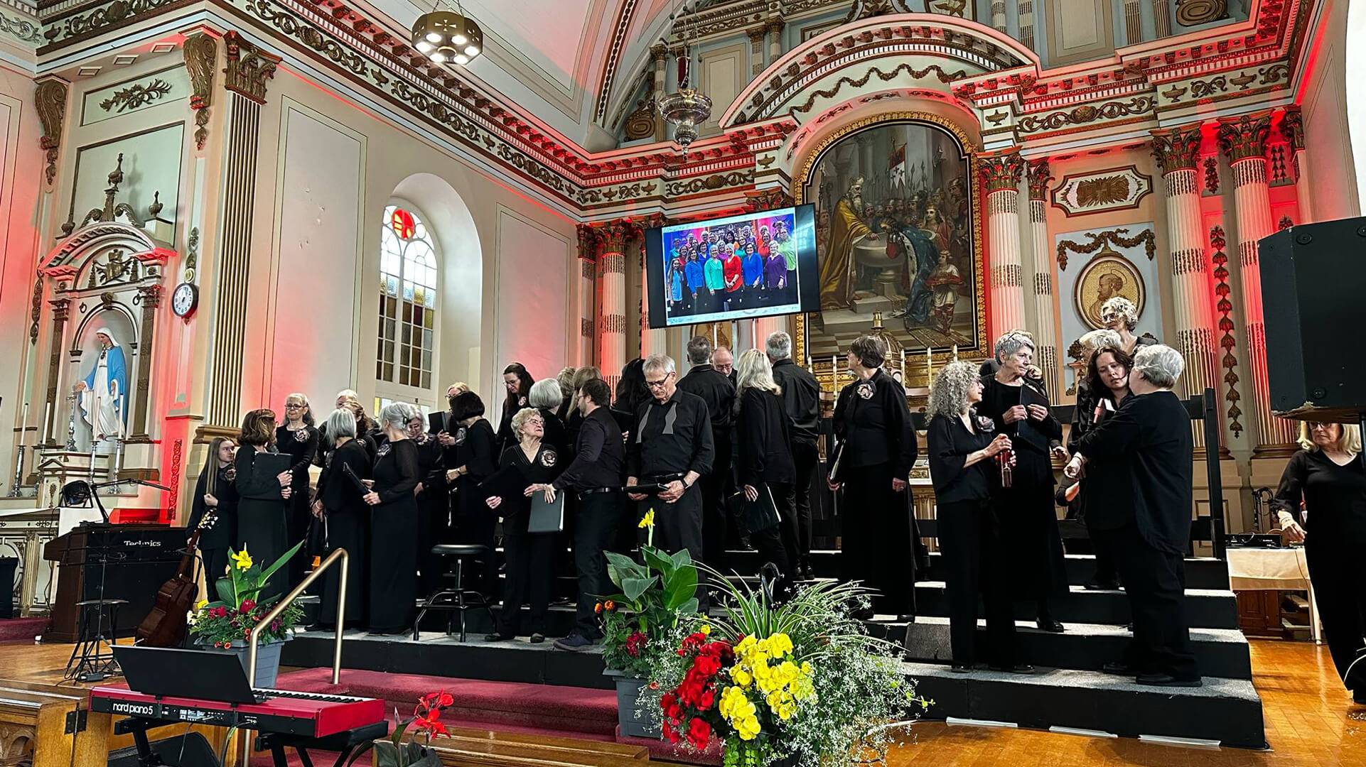 Pratique de chorale avec une angle différente